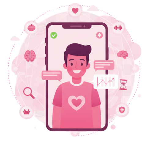 [Sanal Sağlık Taraması illüstrasyonu]